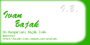 ivan bajak business card